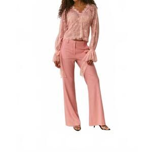 NEW LOVESHACKFANCY women's amberelle pant in rosewood